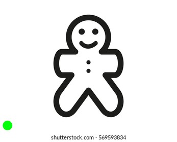 gingerbread man, icon, vector illustration eps10