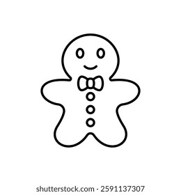 Gingerbread man icon vector stock illustration