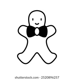 Icono de hombre de jengibre con fondo blanco Vector Ilustración de stock