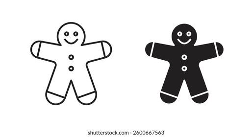 Gingerbread man icons graphics set vectors