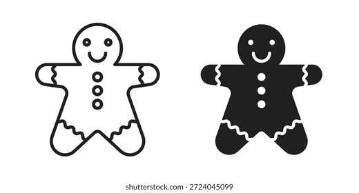 Gingerbread man icons logo design, Pictogram Icons
