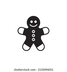 Gingerbread man icons  symbol vector elements for infographic web