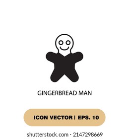 gingerbread man icons  symbol vector elements for infographic web