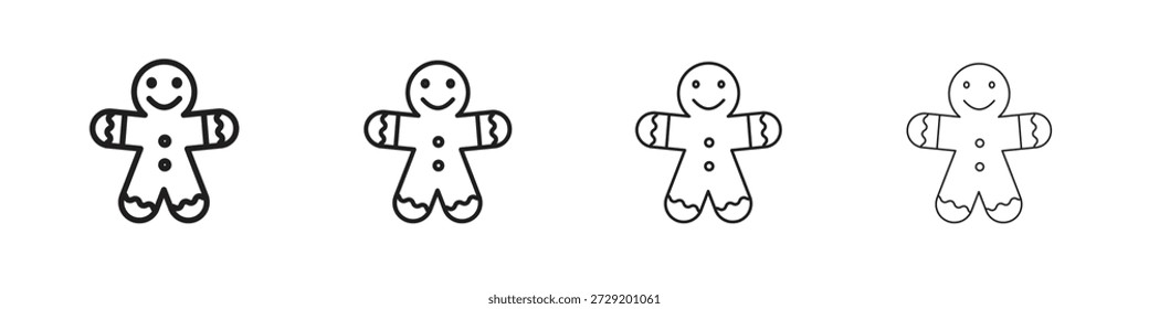 Gingerbread man icons Vector Logo Template Illustration Designs. Vector EPS 10.