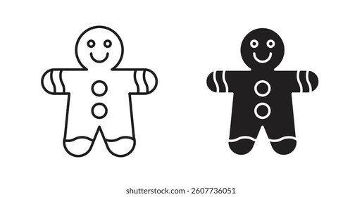 Gingerbread man icons vectors graphic designs
