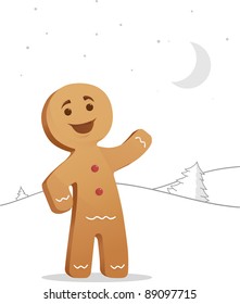 Gingerbread man illustration