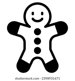 Gingerbread Man Illustration Icons for web, app, infographic, etc
