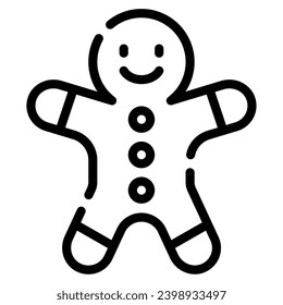 Gingerbread Man Illustration Icons for web, app, infographic, etc