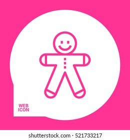 gingerbread Man isolated minimal icon. gingerbread graph line vector icon for websites and mobile minimalistic flat design. 