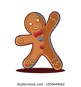 gingerbread man isolated on white background