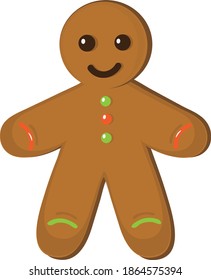 gingerbread man isolated on white