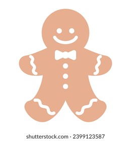 gingerbread man isolated on white for banners, cards, flyers, social media wallpapers, etc.