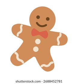 gingerbread man isolated on white