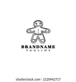 gingman man logo icono plantilla de diseño negro vector aislado