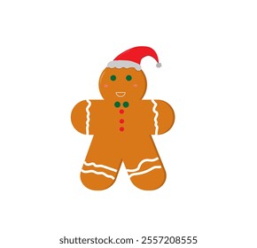 gingerbread man on a white background,