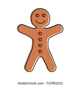 gingerbread man pastry icon image 