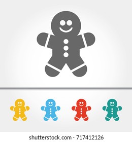 Gingerbread Man Single Icon Vector Illustration