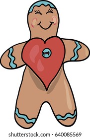 Gingerbread. Gingerbread man. Sketch