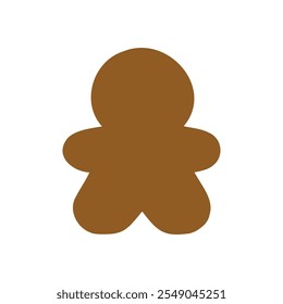 Gingerbread man symbol vector cookie christmas template