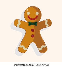 Gingerbread man theme elements