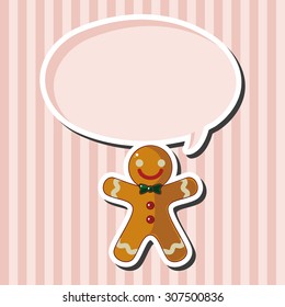 Gingerbread man theme elements