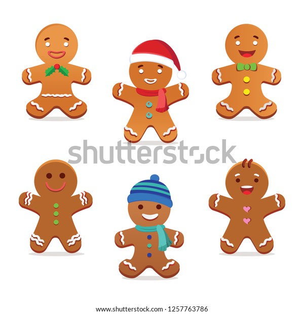 Gingerbread Man Vector Stock Vector (Royalty Free) 1257763786