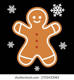Ilustración de galleta de Vector de hombre de jengibre