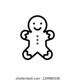 Gingerbread man vector icon