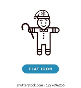 Gingerbread man vector icon