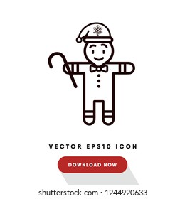 Gingerbread man vector icon