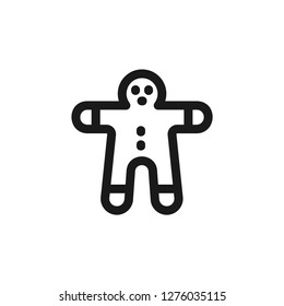 Gingerbread man vector icon