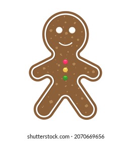 Gingerbread man. Vector illustration for Christmas and New Year.