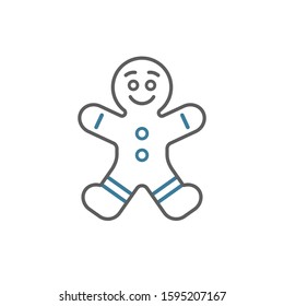 Gingerbread Man Vector Illustration Icon 
