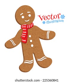 Gingerbread man. Vector Illustration. isolated.