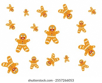 Gingerbread Man Wallpaper Christmas Wind Background Wrapping Paper