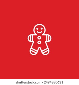 Gingerbread Men Cookies flat vector design