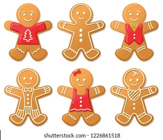 Gingerbread Men Isolated