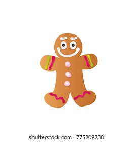 Gingerbread men. Vector illustration.