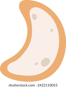 Ilustración del vector de cocina de la luna de pan de jengibre