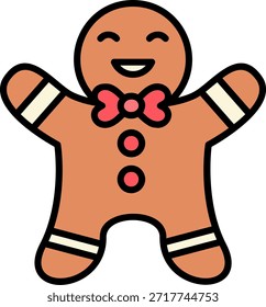 Nuevo Vector de diseño de iconos creativos de pan de jengibre