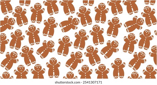 gingerbread pattern background vector design