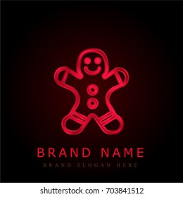 Gingerbread red chromium metallic logo