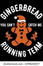 
Gingerbread Running Team eps cut file for cutting machine