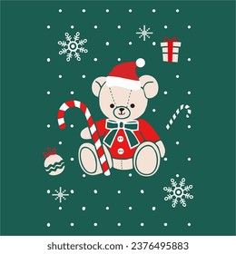 Gingerbread Santa Clause Christmas Happy New Year design vector illustration 