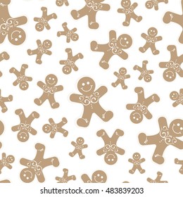 Gingerbread Seamless Pattern