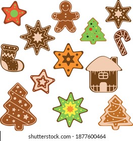 Gingerbread  set for Christmas.