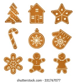 Gingerbread set. Vector Illustration