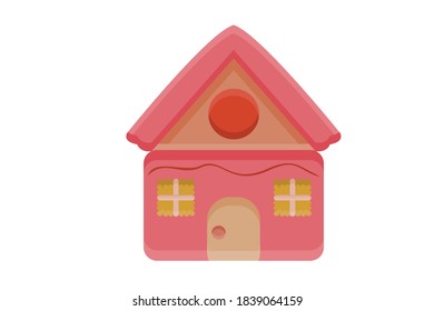 Gingerbread in the Shape of a Cute House