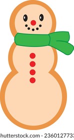 
Gingerbread snowman vector art illustration