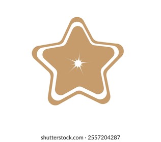 gingerbread gingerbread star on a white background,